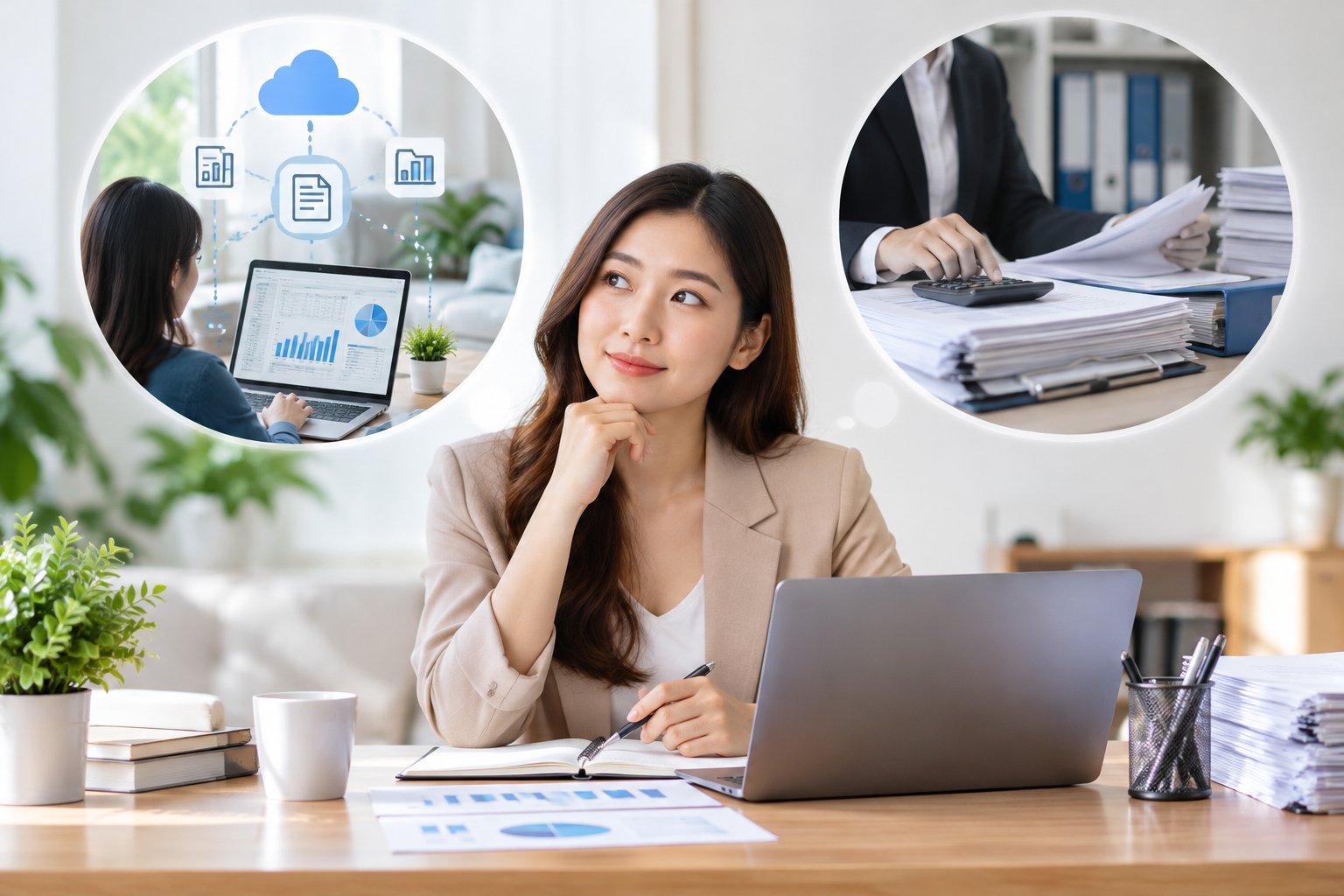 Ảnh minh hoạ: Kế toán online hay tại chỗ: Nên chọn hình thức nào?